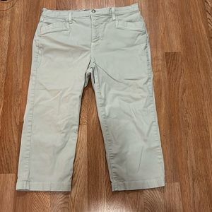 NYDJ Khaki Cropped Jeans Sz 14